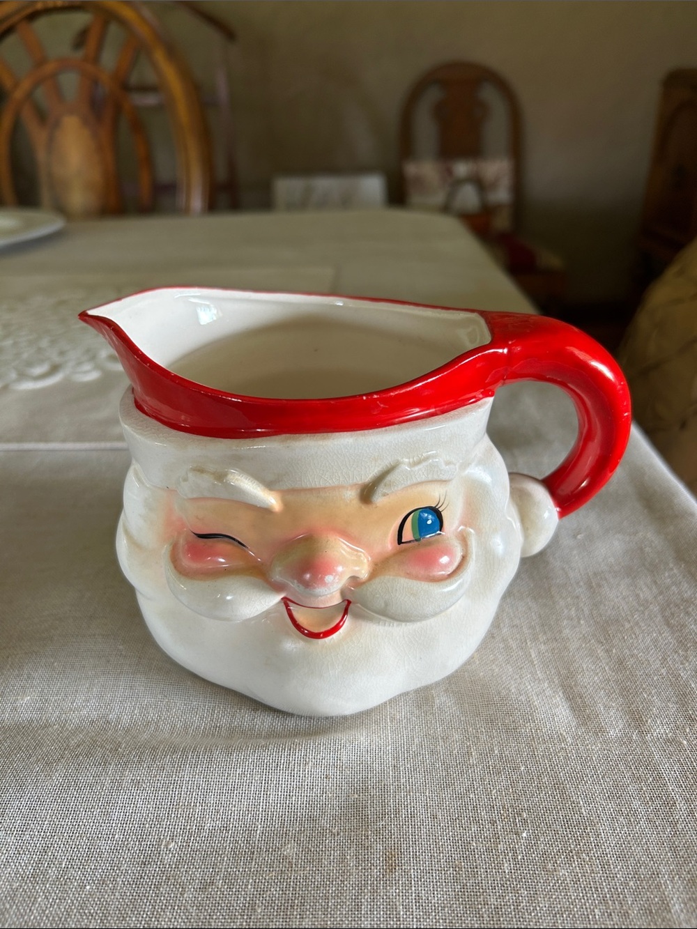 VTG Holt Howard winking Santa eggnog pitcher Japan, 1960